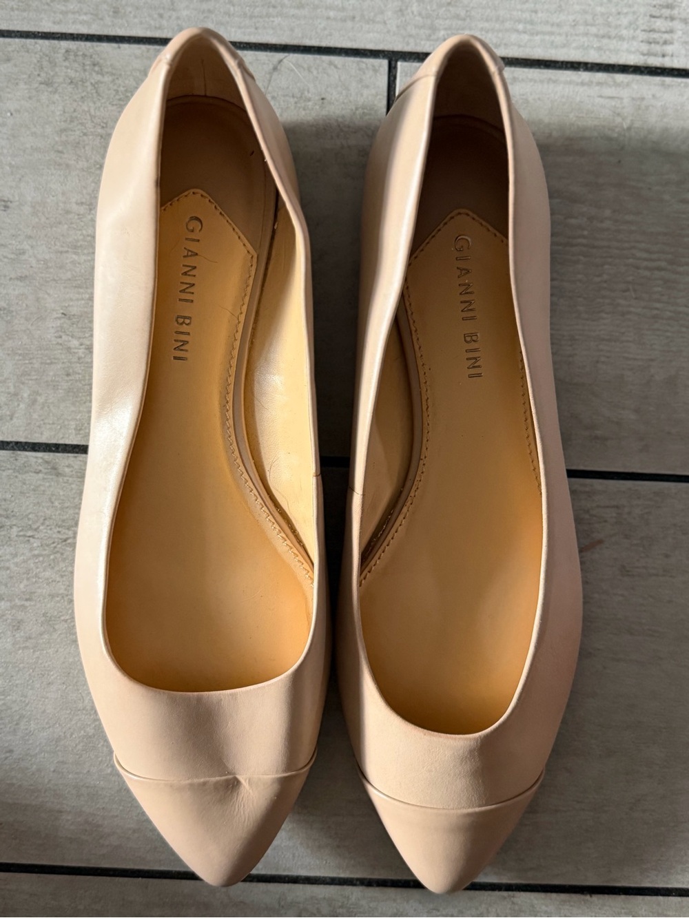 Gianni Bini Blush Nude Pointed-Toe Flats